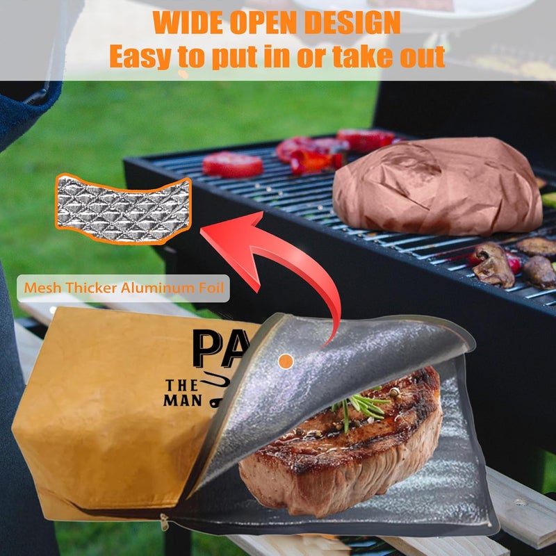 LEWARAN Christmas Papa Gifts, Gifts for Papa from Grandkids BBQ Blanket with Grill Gloves, Meat Resting Bag for BBQ Smoking, Grilling Gloves Heat Resistant for Outdoor Grill Party on Birthday - Image 5